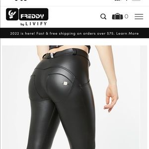 Freddy by Livify WR.UP pleather leggings. Size SMALL.